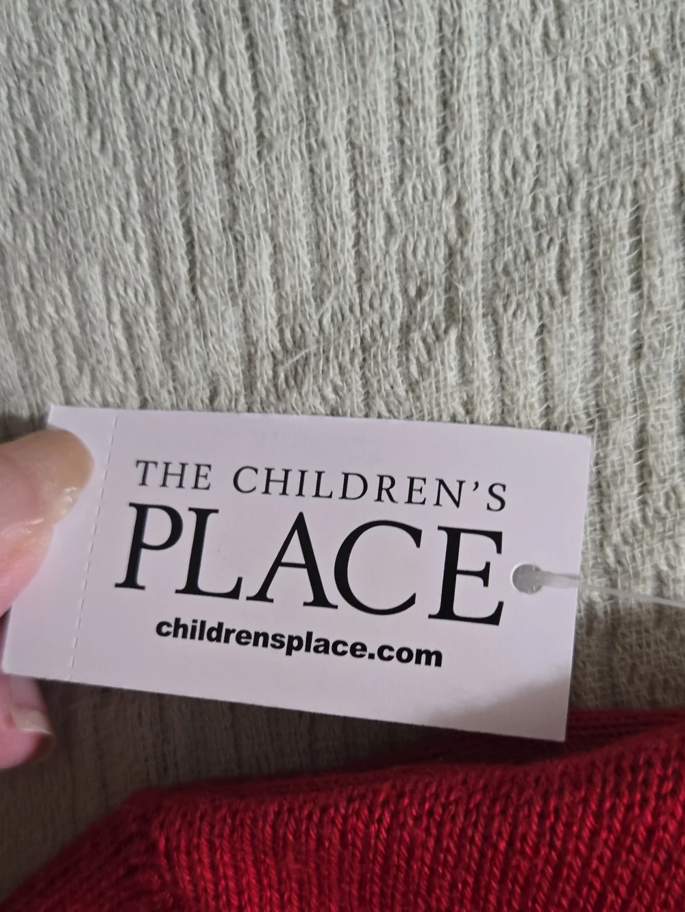Children's Place Girls Red Knit Baby Dress with Bows Size 6-9 mo NWT - Picture 9 of 9
